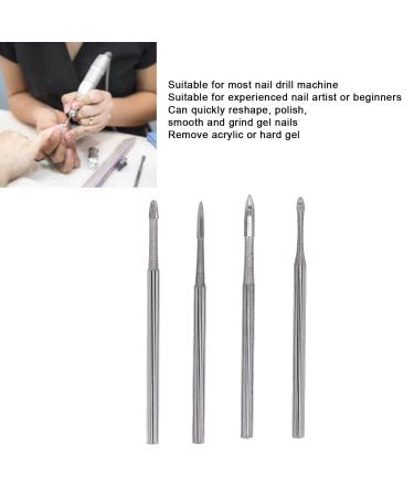 4pcs Tungsten Steel Nail Drill Bit Set - Rhinestone Removal & Nail Polishing Grinding Tools for Manicure - Buy Online on SooperMarket.com