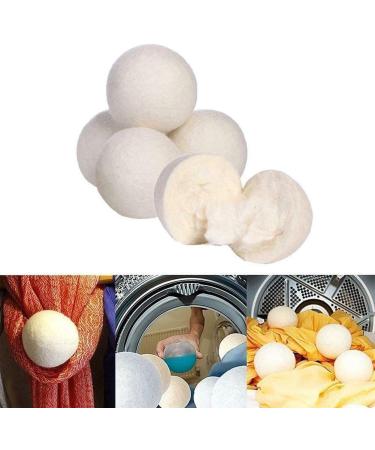 1Pcs Dryer Balls Natural Fabric Virgin Reusable Balls Dryer Wool Laundry Softener Dry Washing Kit Balls 6cm - Buy Online on SooperMarket.com