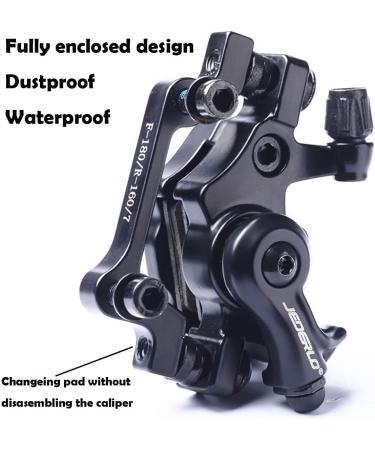 Farbetter Mechanical Bike Disc Brake Kit - Front & Rear Calipers, Levers, Cables, 160mm Rotor - Black - Buy Online on SooperMarket.com