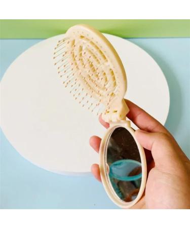 2PCS Hair Comb With Mirror Portable Massage Smooth Comb 2 In 1 Folding Portable Hollow Comb Styling Accessories (Color : C1) - Buy Online on SooperMarket.com