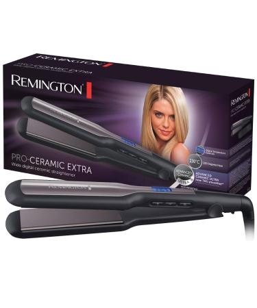 Remington smooth iron wide Pro-ceramic Extra (extra width 45mm styling plates-especially for thick frizzy curly and very long hair) LCD display 150-230 C hair smoothing S5525