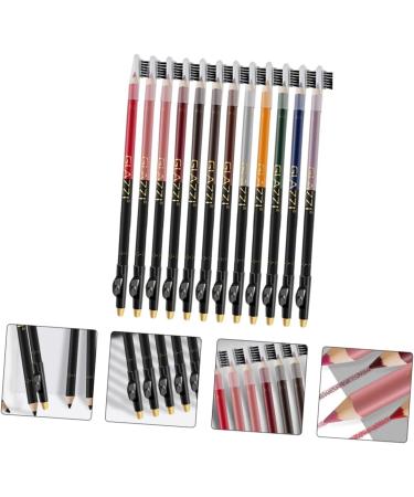 PLAFOPE 12pcs Lip Liner Eyeliner Make up Lipliner Black Waterproof Eyeliner Natural Pen Gel Eyeliner Plastic - Buy Online on SooperMarket.com