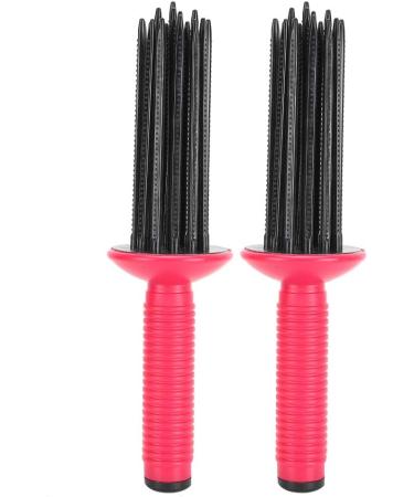 Hair Curling Roll Comb 2pcs Hair Curler Hair Curling Roll Comb Anti Slip Curling Wand Hairstyling ToolsHair Straightening Irons Curling for Hair Salon Home - Buy Online on SooperMarket.com