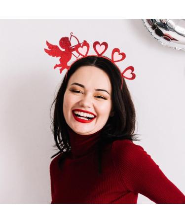 minkissy Heart Headband Valentines Day Headpieces Sequin Cupid Hair Band Red Love Heart Hair Band for Women Girls Halloween Valentine's Day Party Red - Buy Online on SooperMarket.com