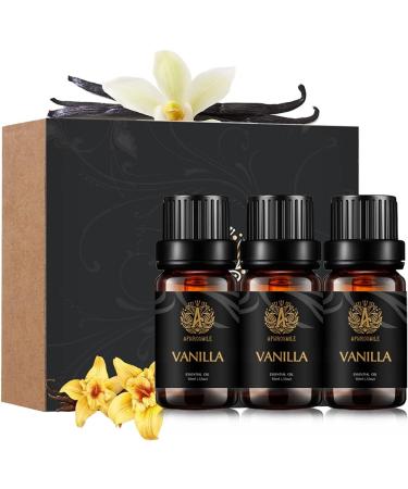 Aromatherapy Vanilla Essential Oil Set for Air Freshener 100% Pure Vanilla Essential Oils Scent Set for Diffuser 3x10ml 100% Pure Vanilla Essential Oils Fragrance Set for Candles & Soaps Making Vanilla 0.33 ml (Pack of 3) - Buy Online on SooperMarket.com