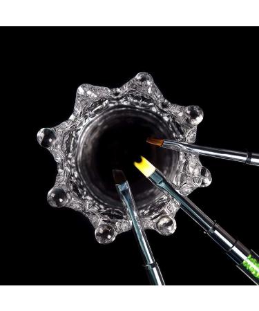 Alexnailart Nail Art Dappen Dish Glass Crystal Cup Crown Pen Holder Mini Nail Art Acrylic Liquid Powder Dappen Dish Manicure Tool for Home Salons - Buy Online on SooperMarket.com