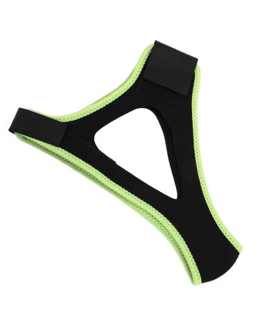 Chin Strap Special Triangular Design Chin Strap with Good Elasticity for Preventing Snoring(Black Fluorescent Green Edge)