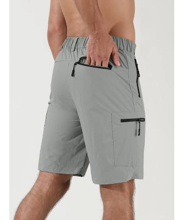 Suwangi Men's Quick-Dry Cargo Shorts - Light Gray Medium | Outdoor Athletic & Travel Gear - Buy Online on SooperMarket.com
