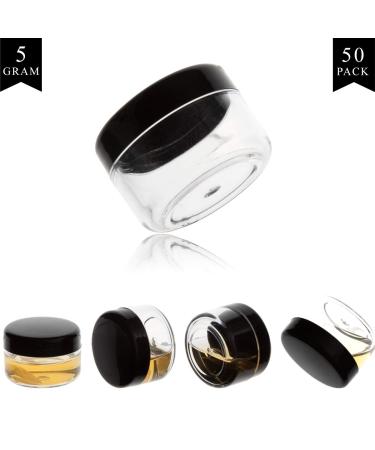 5g Cosmetic Containers 50pcs Sample Jars with Lids (Black) - 50 Count Makeup Sample Containers - Buy Online on SooperMarket.com