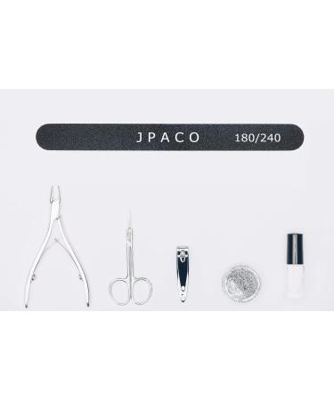JPACO Nail Files 180 240 Grit Double Sided Emery Board Set - 12 Pack | For Natural, Acrylic, Poly Nail Gel Nails | Washable & Professional Manicure Tools - Buy Online on SooperMarket.com