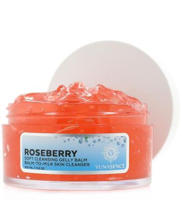 / YUNASENCE ROSEBERRY Soft Cleansing Gelly Balm Phytoaromatic Balm-to-Milk Skin Cleanser 3oz