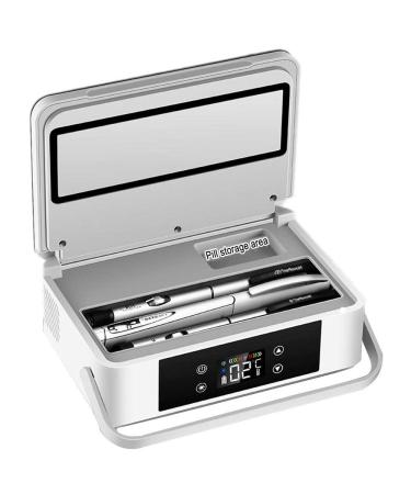 Portable Fridge Insulin Cooler Box Touch Temperature Control Ultra-Quiet with Rechargeable Lithium Battery Suitable for Cars Families Travel