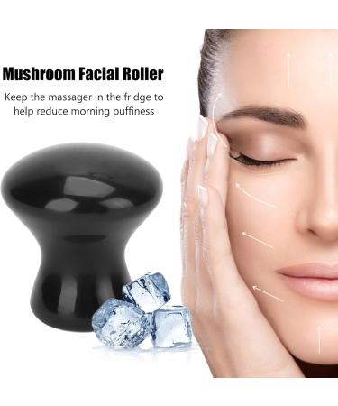 2pcs Black Gua Sha Facial Tools Mushroom Shape Face Lift Tool for Wrinkles Removal Practical Massager Roller Tool for Skin Firming Lightweight Lymphatic Drainage Massager for Home Salon - Buy Online on SooperMarket.com