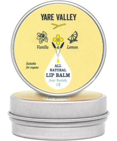 Yare Valley Oils All Natural Vanilla and Lemon Lip Balm Tin 15g Vanilla and Lemon 15g - Buy Online on SooperMarket.com