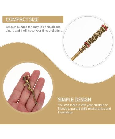 4pcs Mini Golden Powder Scoop Set for Earwax Removal and DIY Jewelry - Retro Micro Spoons - Buy Online on SooperMarket.com