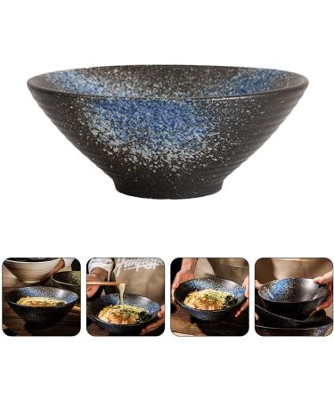 Angoily Ceramic Japanese Ramen Noodle Soup Bowls for Udon Soba Pho Asian Noodles Large Blue 8inch - Buy Online on SooperMarket.com