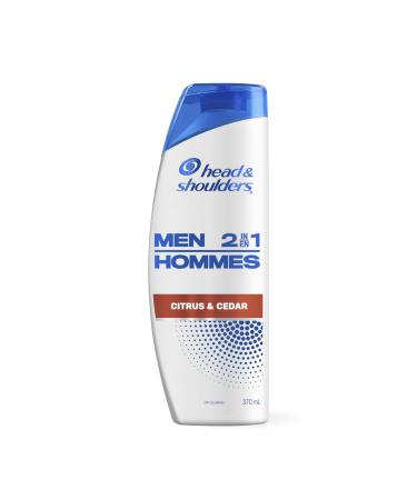 Head and Shoulders Mens 2 in 1 Dandruff Shampoo and Conditioner Anti-Dandruff Treatment Citrus & Cedar for Daily Use Paraben Free 370 mL (Packaging May Vary) Citrus + Cedar