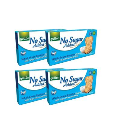 Digestive Cookie Bundle Containing Gullon Whole Grain Breakfast Biscuits With Yoghurt Filling No Sugar Added 220g (4 Pack)