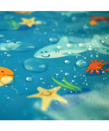 Bibetta Wipeezee Premium Baby Weaning Bibs | Waterproof Coverall Bibs for 6 month+ | Eco Friendly & Durable | Turquoise Sea Creatures Design - Buy Online on SooperMarket.com
