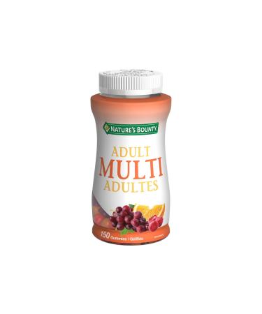 Nature's Bounty Adult Multivitamin Helps Maintain Bones and Immune Function 150 Gummies SUPPLEMENT