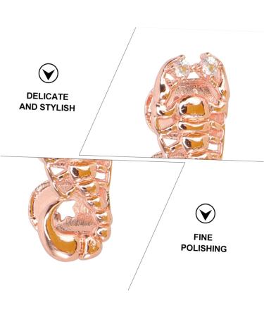 BCOATH 1pc Scorpion Single Braces Decor Rose Grills for Women Tooth Jewelry Vampire Aldult Man 2X1cm Golden - Buy Online on SooperMarket.com