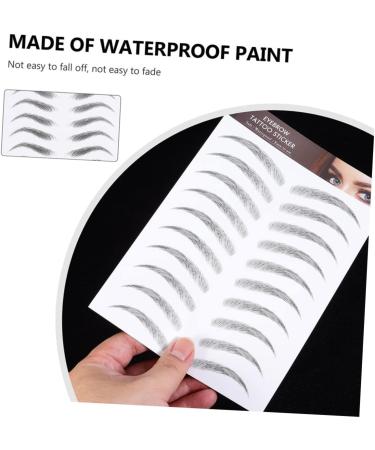MUSISALY 3 Sheets Waterproof Eyebrow Stickers Waterproof Fake Eyebrows Sticker Eyebrows Transfer Stickers 21x15cm Black 2 - Buy Online on SooperMarket.com