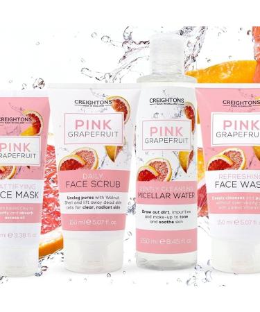 Creightons Pink Grapefruit Daily Face Scrub (150ml) - Unclog pores with Walnut Shell and lift away dead skin cells for clear radiant skin. Dermatologically tested. 150 ml (Pack of 1) - Buy Online on SooperMarket.com