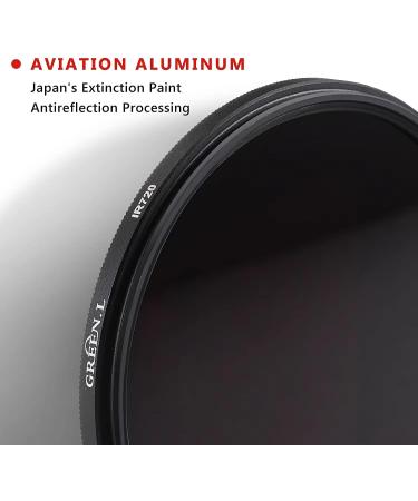 GREEN.L 77mm Infrared Filter 720nm - Multi-Resistant Nano Coating for Camera Lens - Buy Online on SooperMarket.com