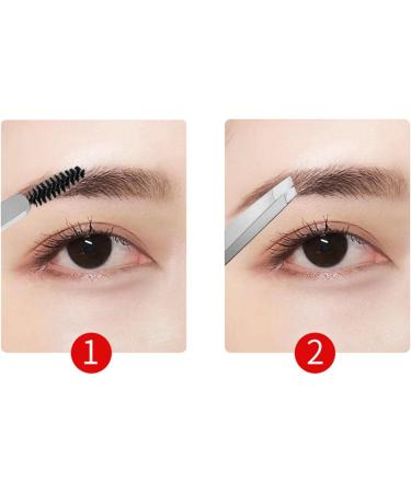 Silver Stainless Steel Eyebrow Tweezers & Brush | Precision Eyebrow Remover & Makeup Tools - Buy Online on SooperMarket.com