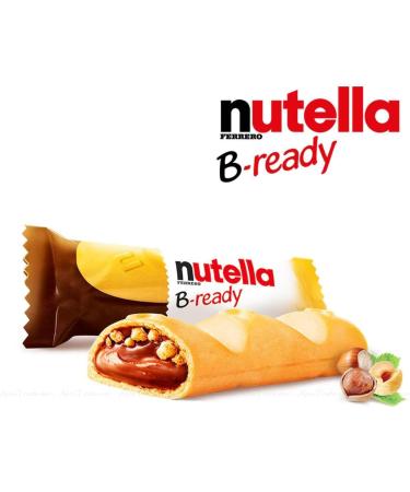 Nutella B-Ready x 15 Bars | Wafers Filles with Hazenut Cocoa | Easy Snack | On The Go to Work - Home Nutella Bars | Individually Wrapped | Easy to Go | Sold by EPL - Buy Online on SooperMarket.com