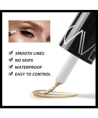 Go Ho Glitter Liquid Eyeliner Set - 5 Metallic Shimmer Colors for Waterproof and Long-Lasting Sparkle Eyes - Korean Makeup Collection - Buy Online on SooperMarket.com