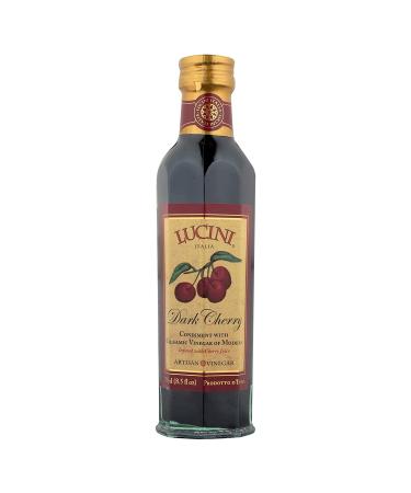 Lucini Italia Dark Cherry Balsamic Vinegar - Artisan 8.5 Fl oz (Case of 6) | Premium Flavor for Cooking & Salads - Buy Online on SooperMarket.com