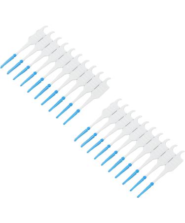 200 Soft Interdental Brushes with Floss & Case | Portable Oral Care Tool | Blue Silicone Head - Perfect for Fresh Breath & Dental Hygiene - Buy Online on SooperMarket.com