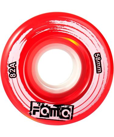 FOMOTEAM Roller Skate Wheels 58mm 82A (Set of 8) - Red | Indoor/Outdoor Use - Buy Online on SooperMarket.com