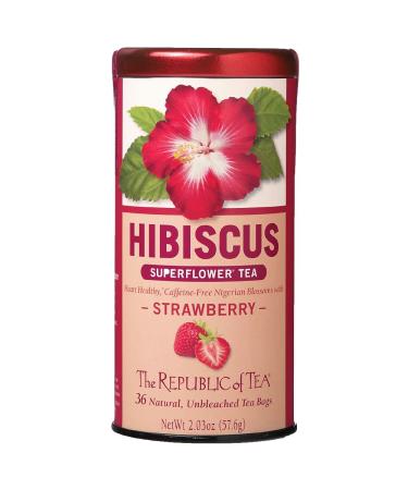 The Republic of Tea Strawberry Hibiscus Tea, 36 CT 36 Count (Pack of 1)