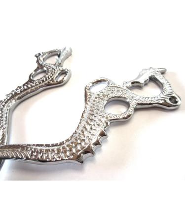 PS Horse Articles Hackamore Dragon Gold or silver coloured - 1 pair of legs decorated colour silver