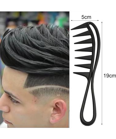 Yoezuo Wide Tooth Comb 2 PCS Curling Comb Coarse Tooth Comb Hair Comb Set Heat Resistant Antistatic Coarse Hair Comb Styling Comb for Women Men Hair Styling Salon (Black) - Buy Online on SooperMarket.com
