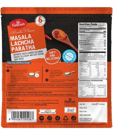 Haldiram's Masala Lacha Paratha | 300G | Paratha | Ready to Eat | 100% Fresh | Indian Origin - Buy Online on SooperMarket.com