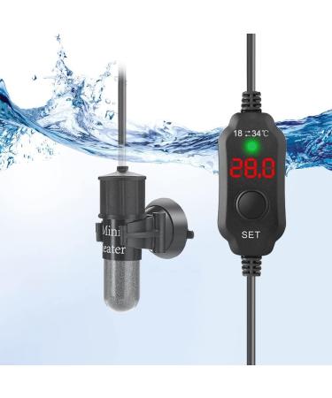 MiOYOOW Adjustable Aquarium Heater 10W/20W/30W with Digital Display for Small Turtle Tanks - Best Heater for Aquariums Under 8L - Buy Online on SooperMarket.com