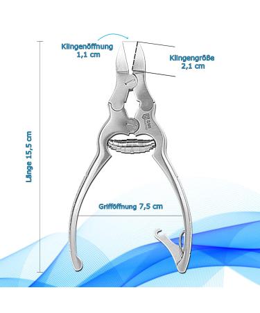 SMI Nail Tongs & Footnail Pliers - Stainless Steel Toenail Scissors & Clippers for Ingrown & Thick Nails - Includes Case - Buy Online on SooperMarket.com
