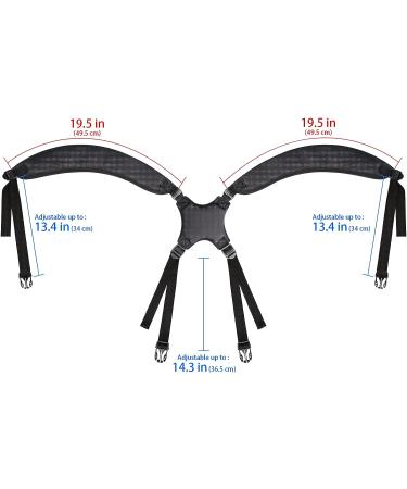 Black Quick Side Release Plastic Buckle Golf Bag Shoulder Straps | Adjustable and Durable - Buy Online on SooperMarket.com