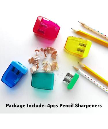 AUSTARK 4Pcs Pencil Sharpeners Manual for Kids Adults  Dual Hole Small Handheld Pencil Sharpener Bulk for Office School Home  Back to School Supplies Sharpeners-4 - Buy Online on SooperMarket.com