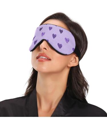Haskirky Light Blocking Eye Mask - Adjustable Breathable Adult Men and Women Travel Eye Mask - Perfect for Business Trips, Yoga, Meditation - Deep Sleep Comfort (Purple Heart) - Buy Online on SooperMarket.com