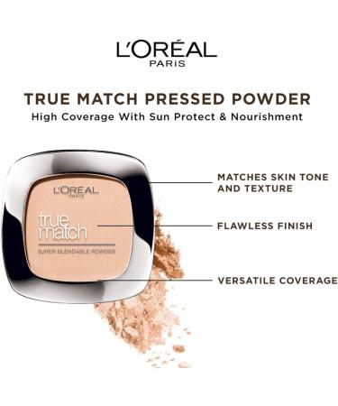 L'Or al Paris Powder Foundation Light Texture for a Flawless Finish True Match Pressed Powder Foundation 5W Golden Sand 5W - Golden Sand 9 g (Pack of 1) - Buy Online on SooperMarket.com