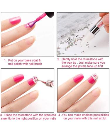 Nail Rhinestones Kit DIY Nails Rhinestones Nail Art Cosmetics Clothes Design Jewels Diamond Accessories Type4 - Buy Online on SooperMarket.com