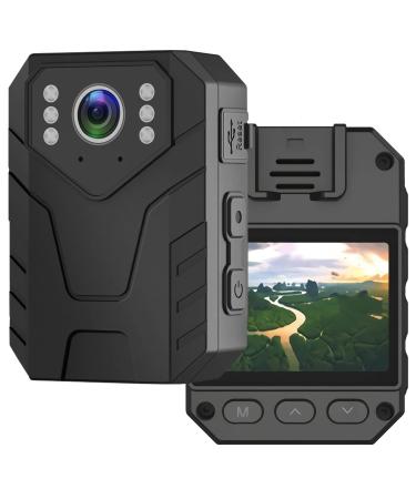 WEIIBDIE 1080P Police Body Camera,Portable Body Worn Cam with Auto Night Vision,2.0" LCD Display,Law Enforcement Video Recorder for Security Guards&Personal Use(64G Card Included)