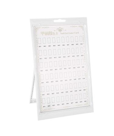 Nail Polish Color Card Dekaim Nail Art Display Stand Nail Polish Gel Color Display Card Nail Practice Manicure Tool(White)