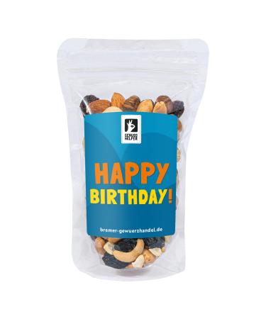 Bremer spice trade pleasure mixture Happy Birthday nut mix student feed with saying 175g peanuts wineberries cashew nuts almonds hazelnuts 175 g (1 Pack)
