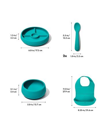 OXO TOT Silicone Feeding Gift Set - BPA & PVC Free | Eco-Friendly Baby Utensils - Buy Online on SooperMarket.com