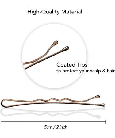 BasicSense 30PCS Dark Brown Metal Bobby Kirby Hair Pins - Buy Online on SooperMarket.com